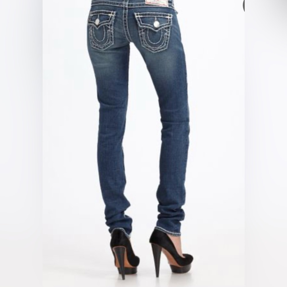 True Religion - Y2K Low Rise Rhinestone Disco Julie T jeans